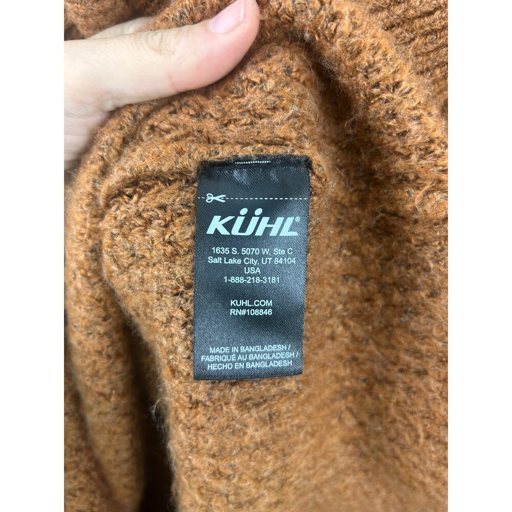 KÜHL Alpaca Blend Turtleneck Sweater Brown Textured Knit Women’s XL - Picture 8 of 9